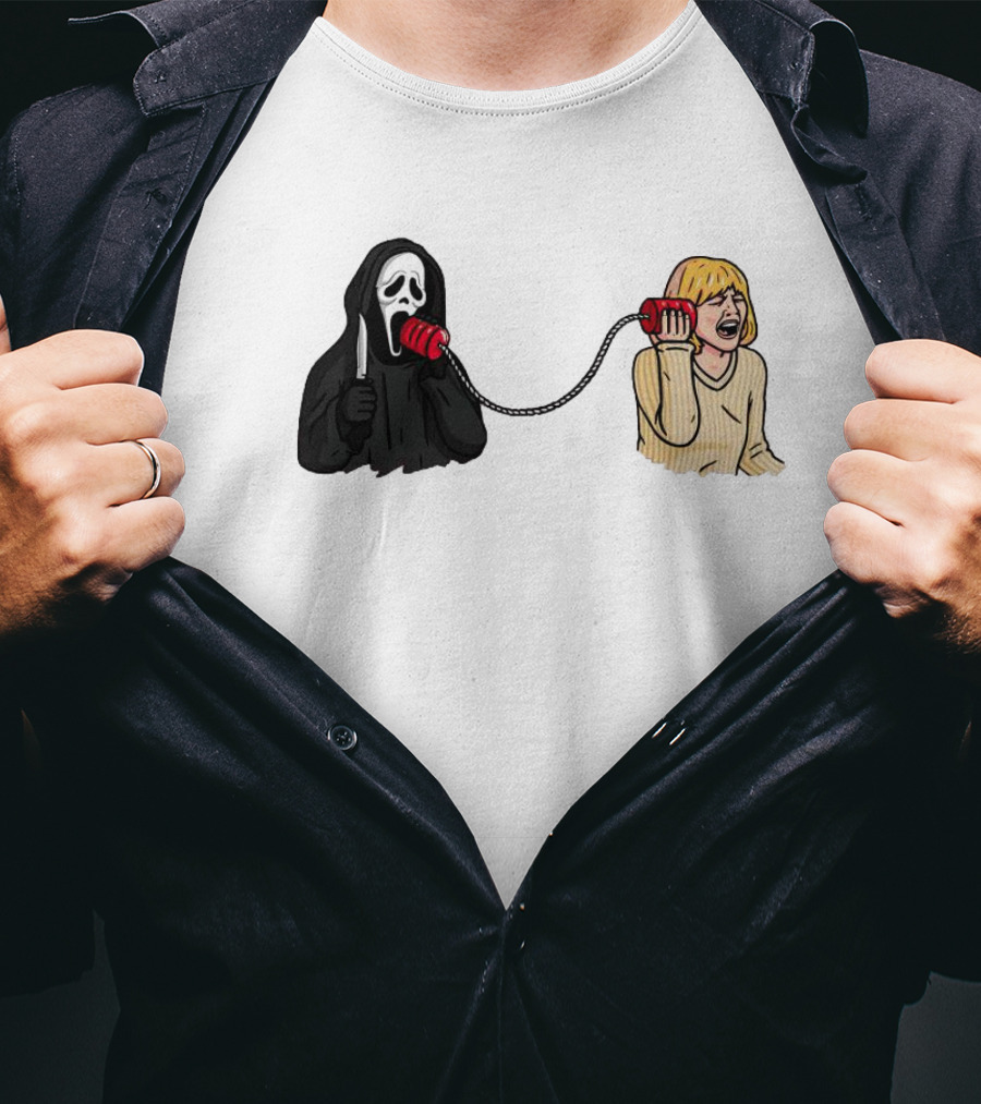 Ghostface Call Me Phone Conversation T-Shirt