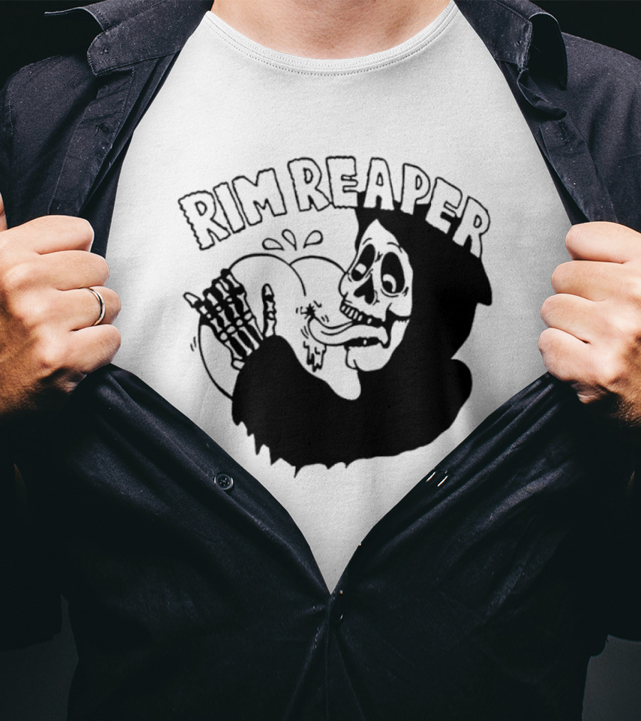 Rim Reaper Grim Reaper Skeleton With Tire T-Shirt