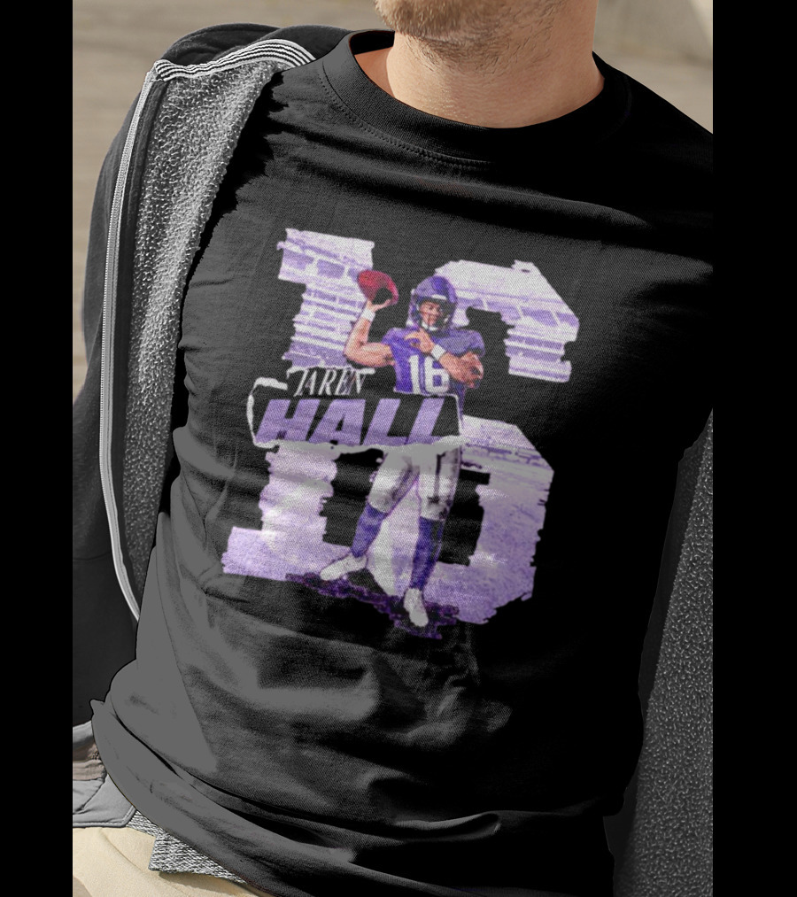 Jaren Hall Minnesota Number 16 Football Player T-Shirt