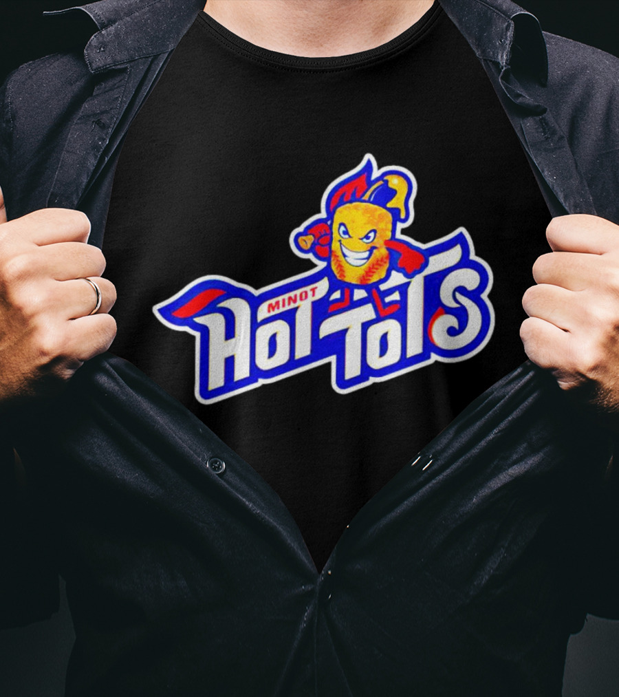 Minot Hot Tots Flame Character T-Shirt