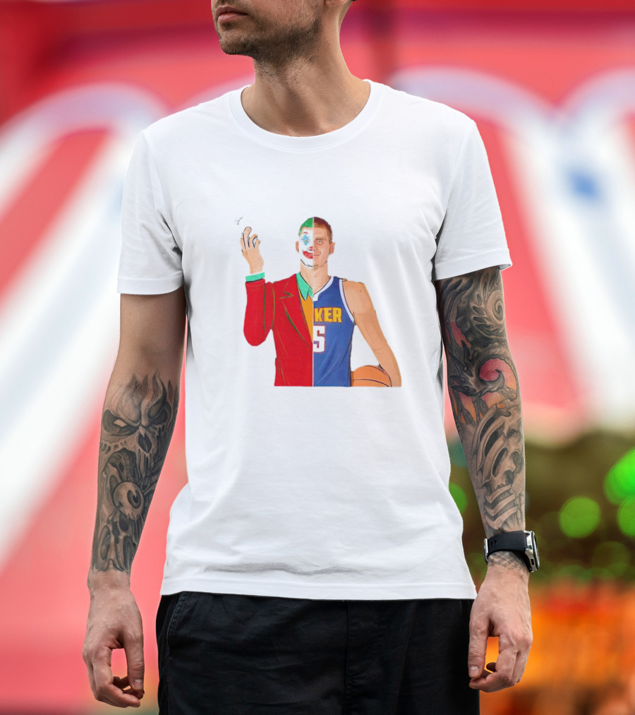 Nikola Jokic the Joker Dual Basketball Character T-Shirt