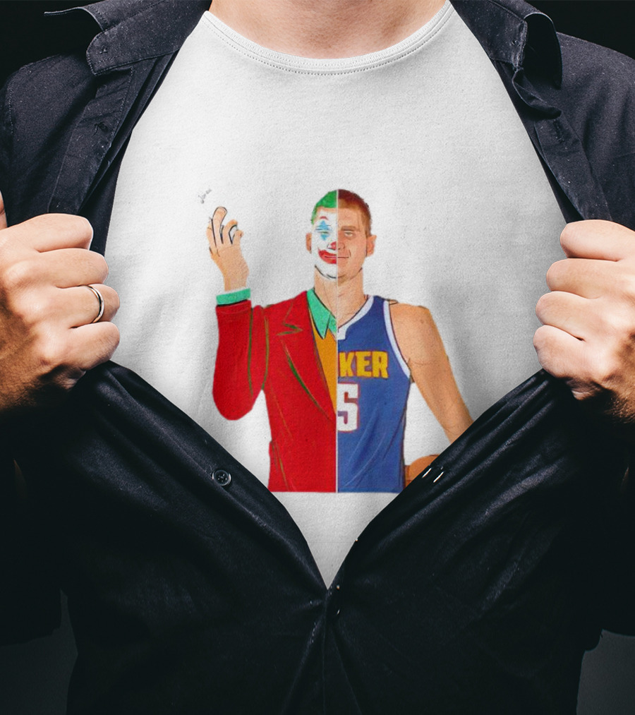 Nikola Jokic The Joker Dual Basketball Character T-Shirt