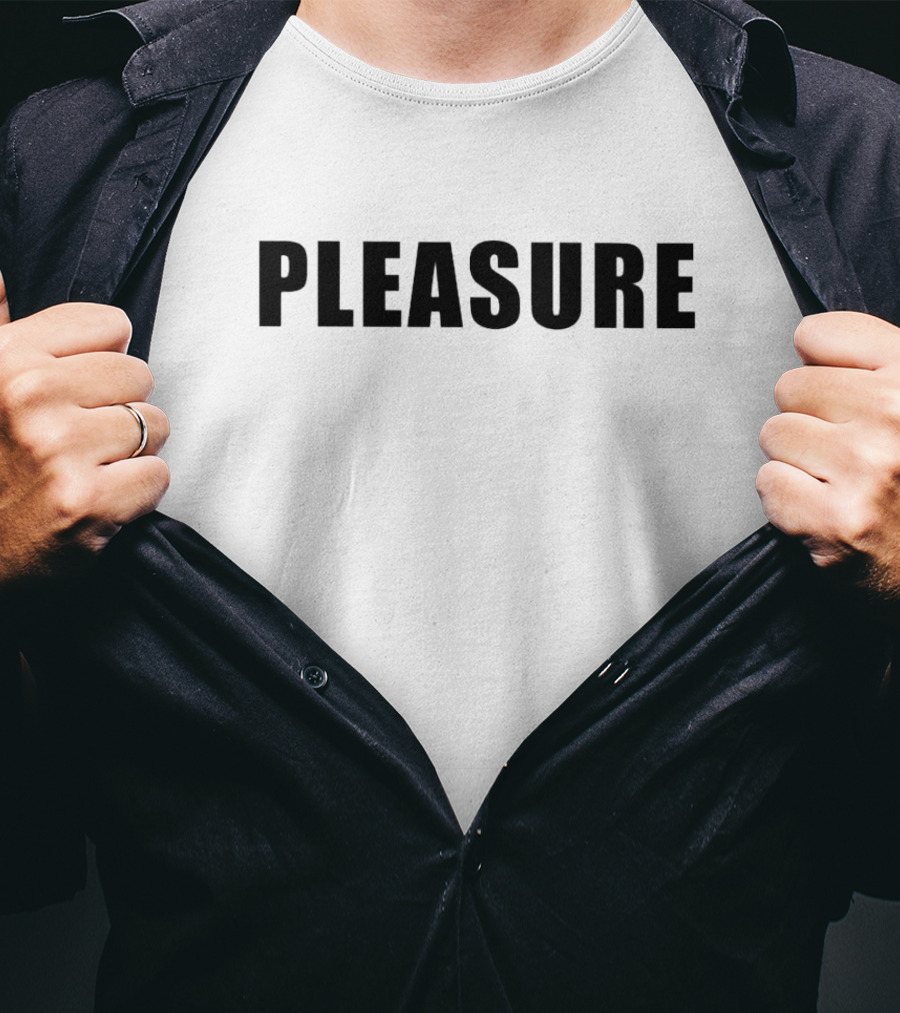 PLEASURE Black Bold Minimalist T-Shirt