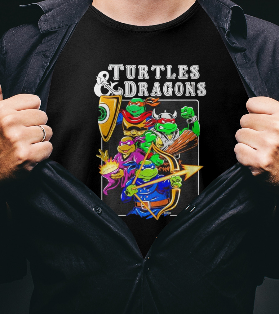 Turtles And Dragons Fantasy Adventure T-Shirt