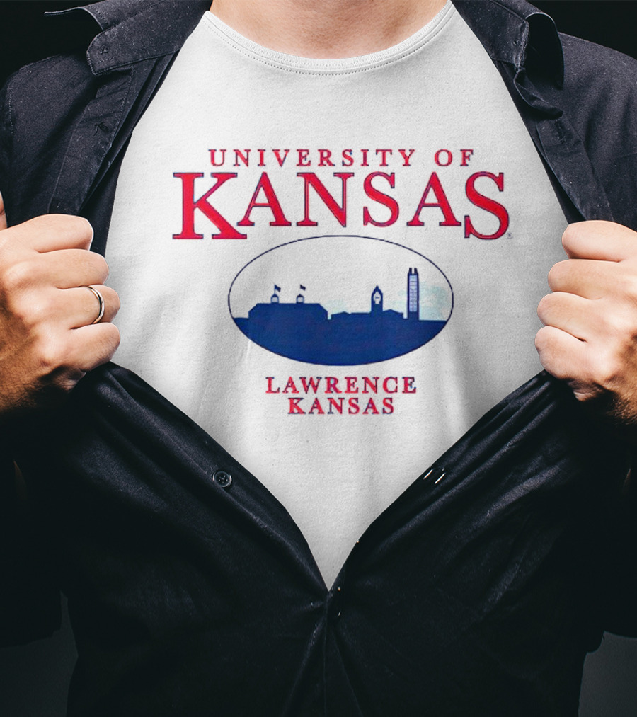 University Of Kansas Lawrence Skyline Kansas T-Shirt