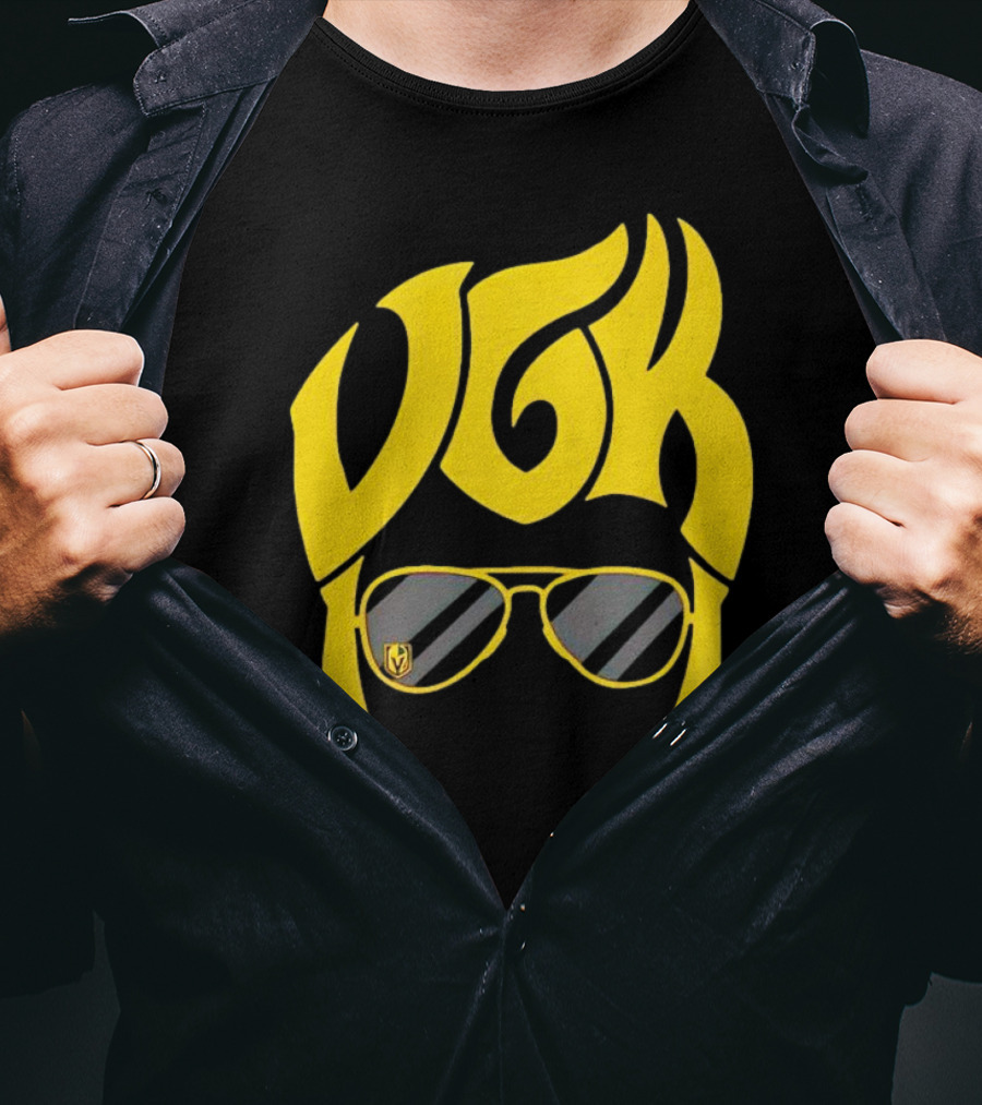 VGK Vegas Golden Knights Sunglasses Hair T-Shirt