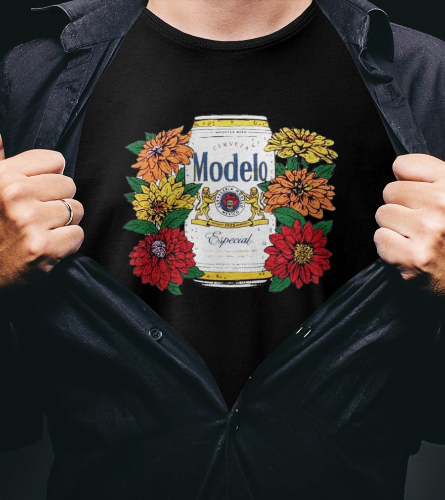 Cerveza Modelo Especial Floral Can T-Shirt