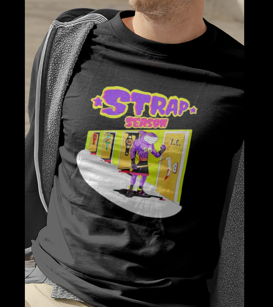Strap Season Errol Spence Cartoon Character With Belts T.C. Door T-Shirt