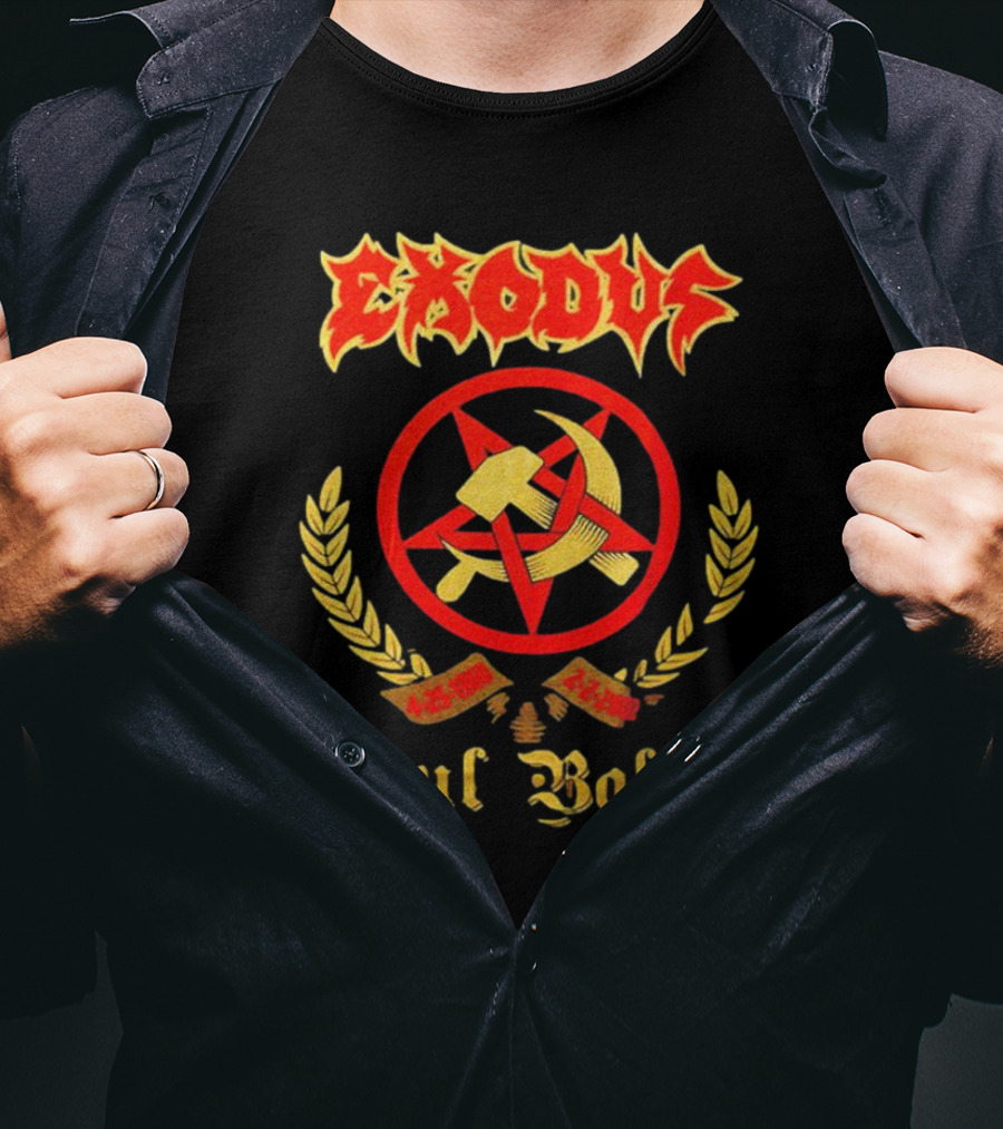 Exodus Paul Baloff 4-25-1960 2-2-2002 Hammer And Sickle Emblem T-Shirt