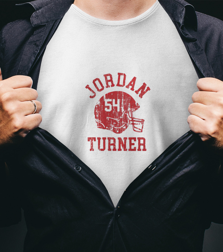 Jordan Turner 54 Wisconsin Badgers Football Helmet T-Shirt