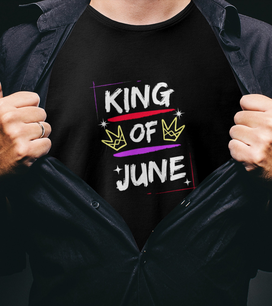 King Of June Crown Decoration T-Shirt