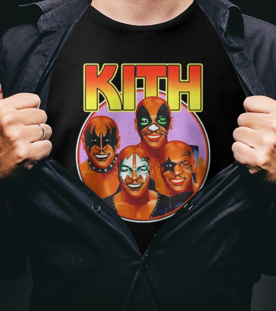 KITH Mike Tyson Kiss Band Makeup Group Image T-Shirt