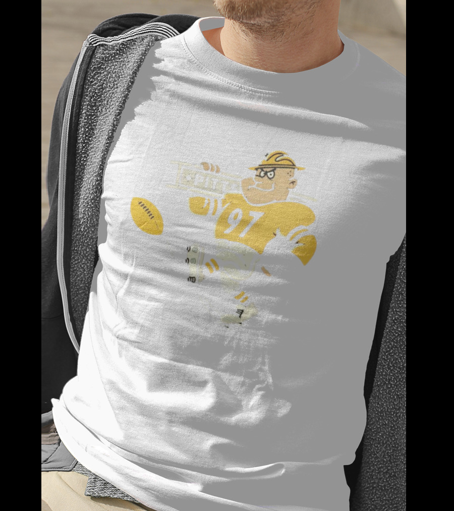 Pittsburgh Steeley 97 Retro Football Worker Mascot T-Shirt