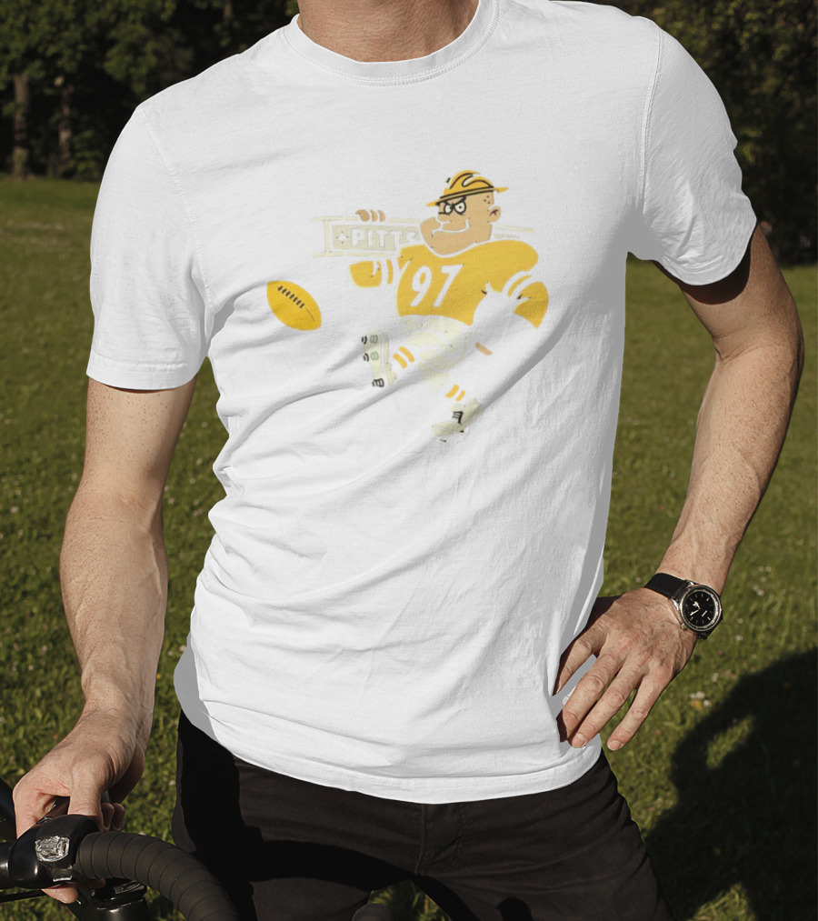 Pittsburgh Steeley 97 Retro Football Worker Mascot T-Shirt