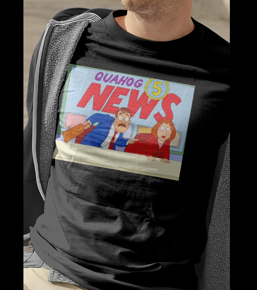 Quahog 5 News Family Guy Cartoon Scene T-Shirt