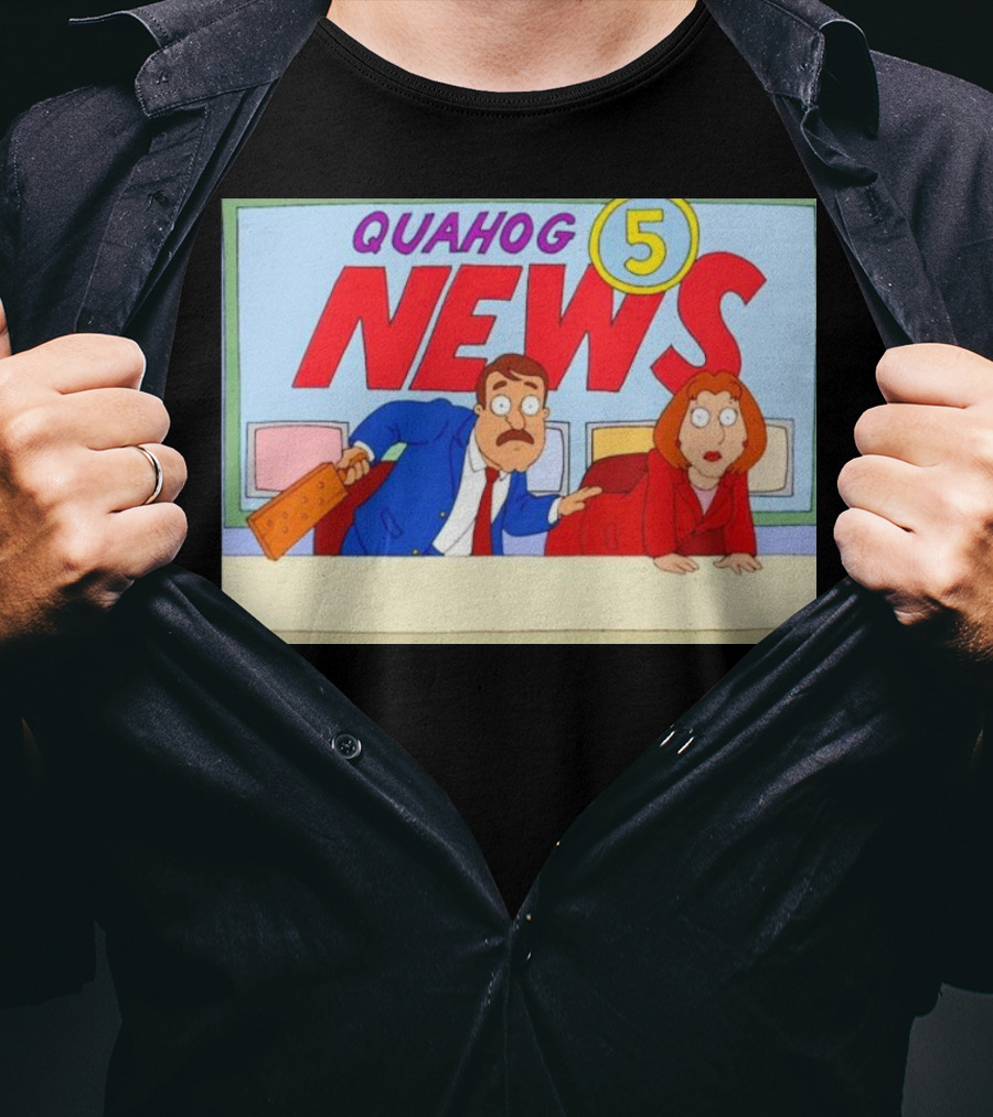 Quahog 5 News Family Guy Cartoon Scene T-Shirt