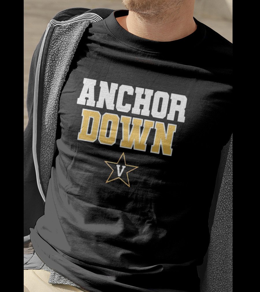 Vanderbilt Baseball Anchor Down Star V T-Shirt