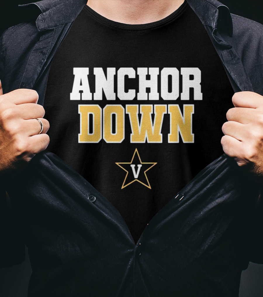 Vanderbilt Baseball Anchor Down Star V T-Shirt