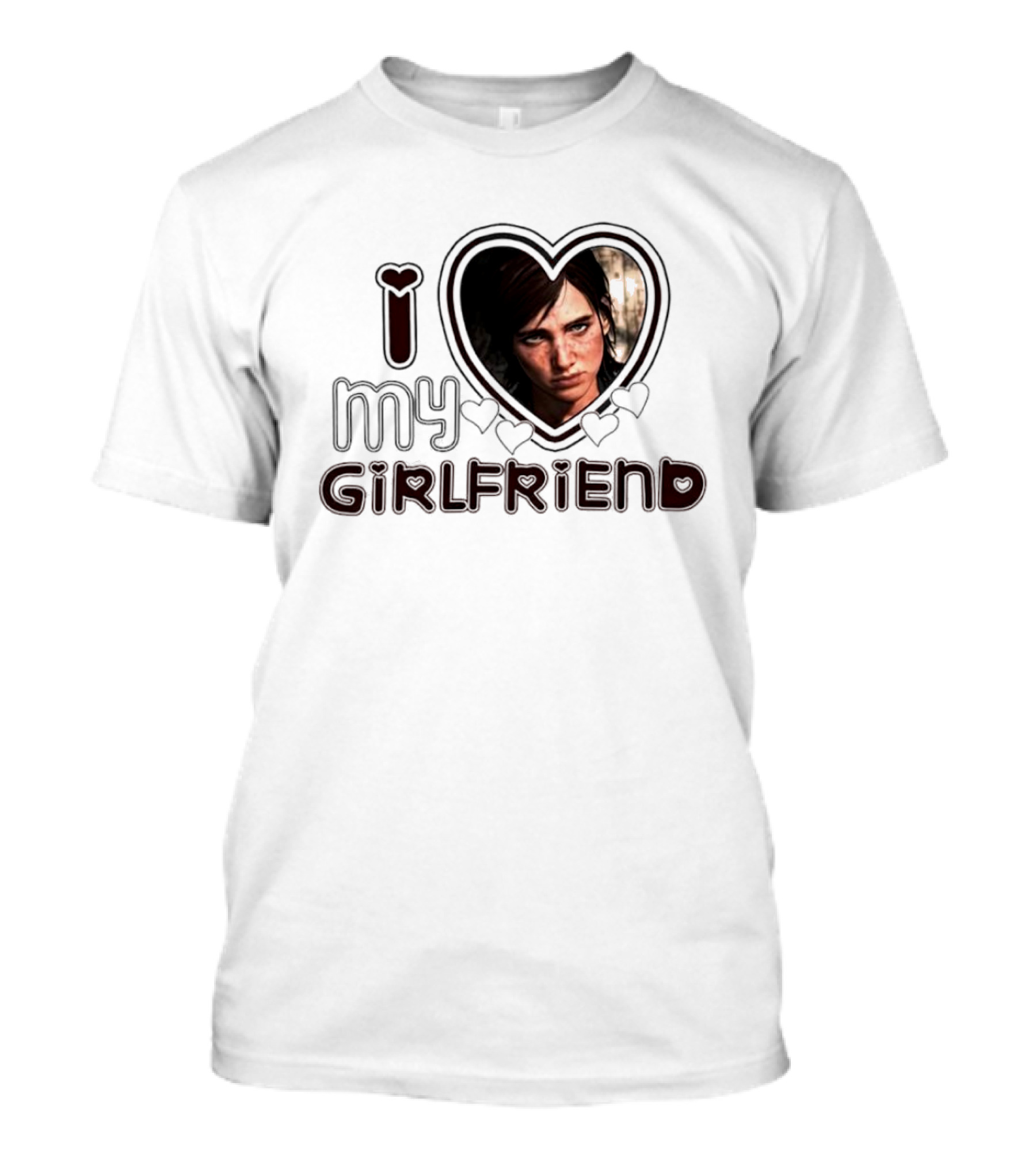 Ellie Tlou I Love My Girlfriend Heart Image T-Shirt