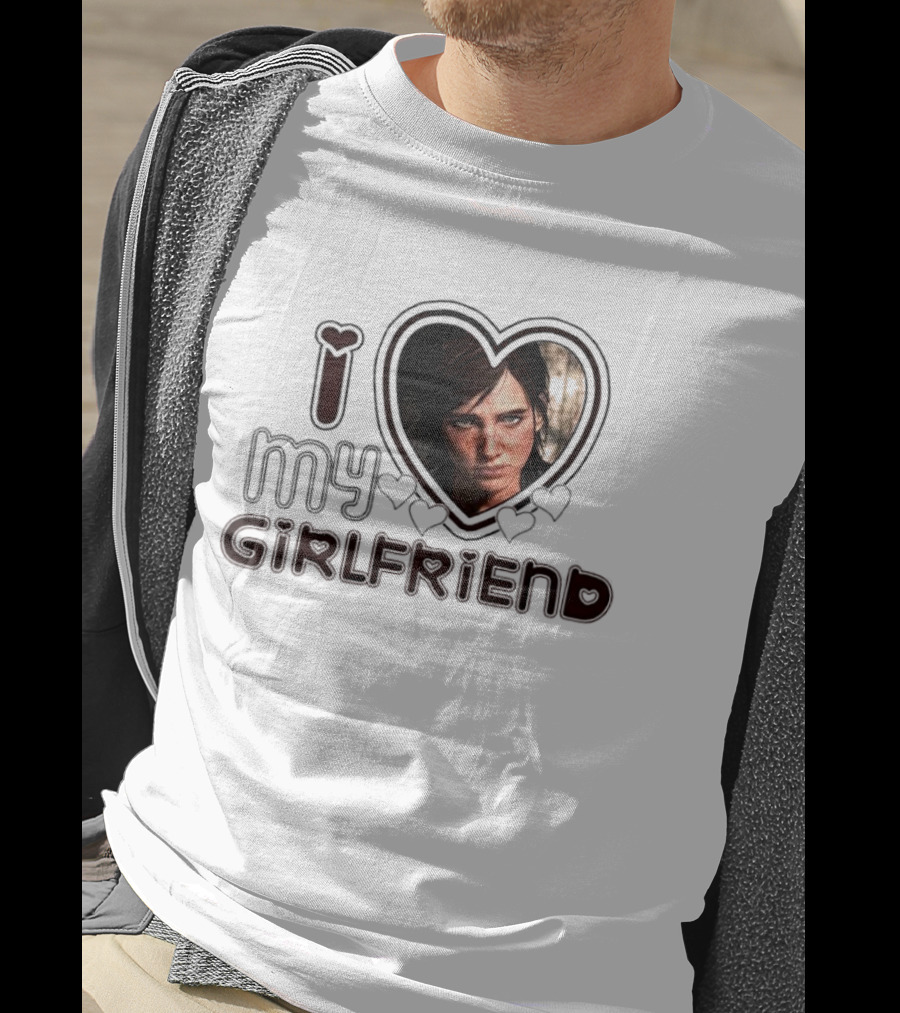Ellie Tlou I Love My Girlfriend Heart Image T-Shirt