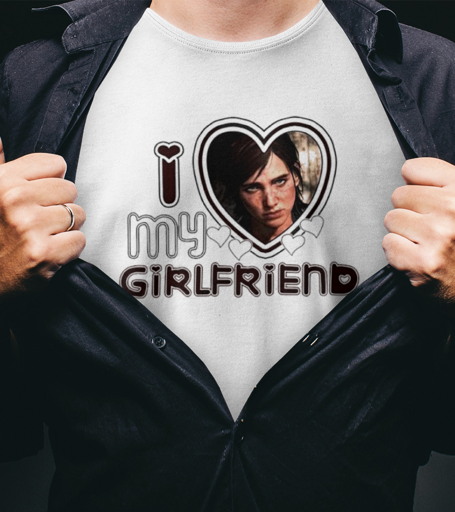 Ellie Tlou I Love My Girlfriend Heart Image T-Shirt