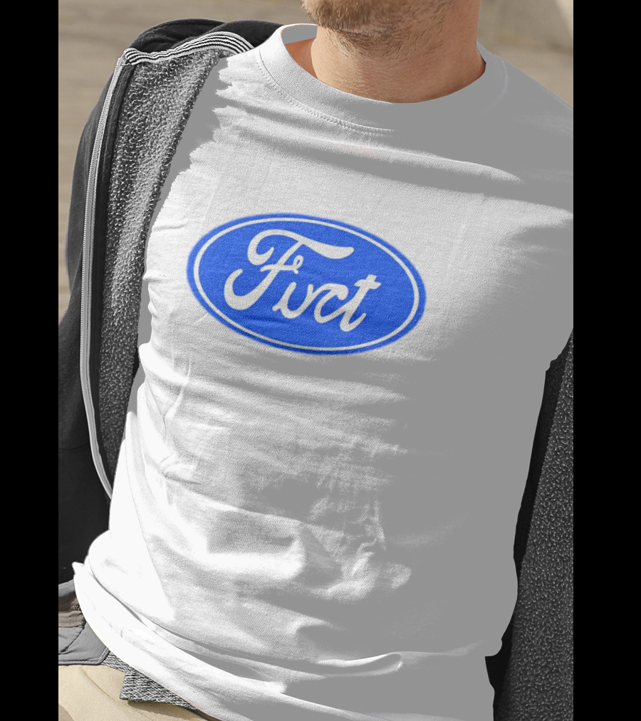 Fuct Funny Ford Logo Parody Oval Blue T-Shirt