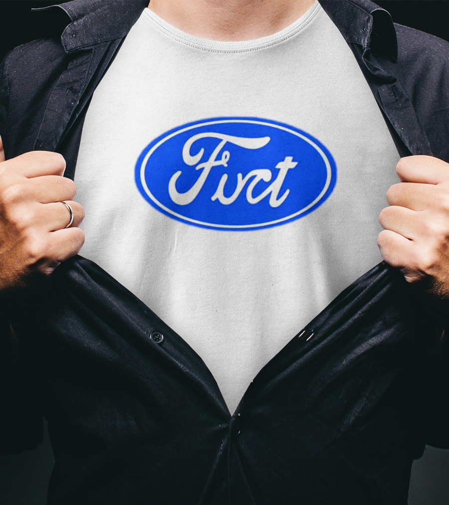 Fuct Funny Ford Logo Parody Oval Blue T-Shirt