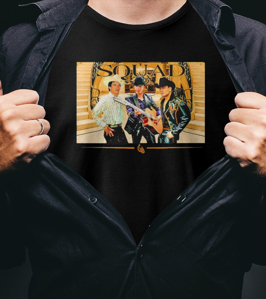 Guariz Squad Trio With Guitars And Staircase Background T-Shirt