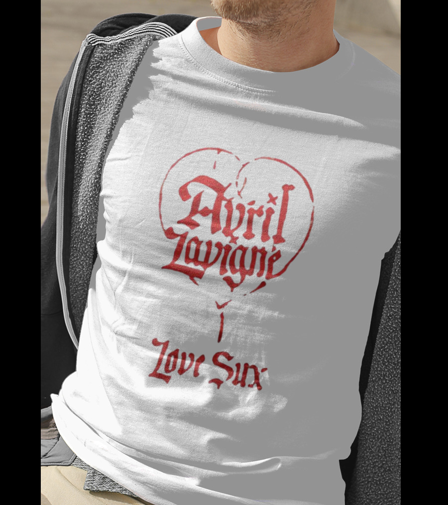 Avril Lavigne Heart Balloon Love Sux T-Shirt