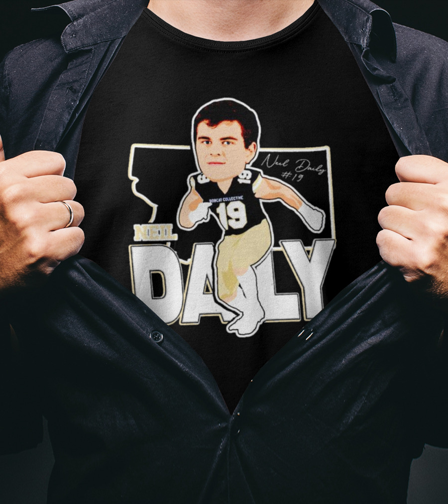 Neil Daily Noah Collective #19 Football Cartoon T-Shirt