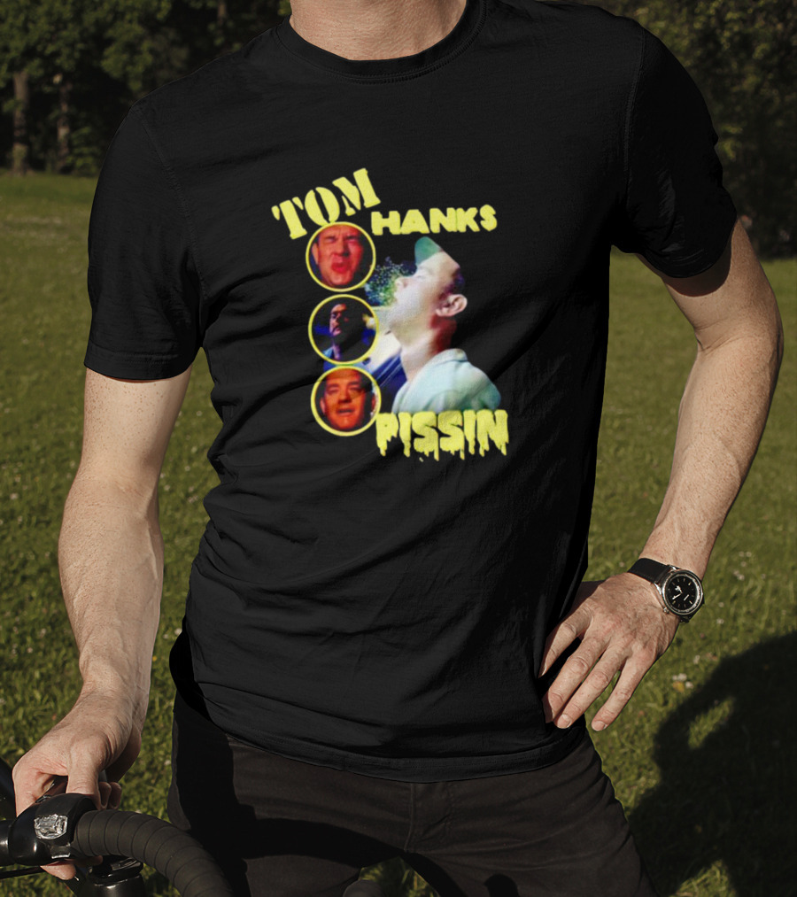 Tom Hanks Pissin Spitting Circle Photos T-Shirt