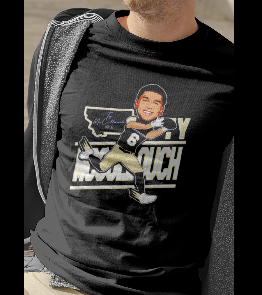 Ty Mccullouch #6 Cartoon Football Receiver T-Shirt