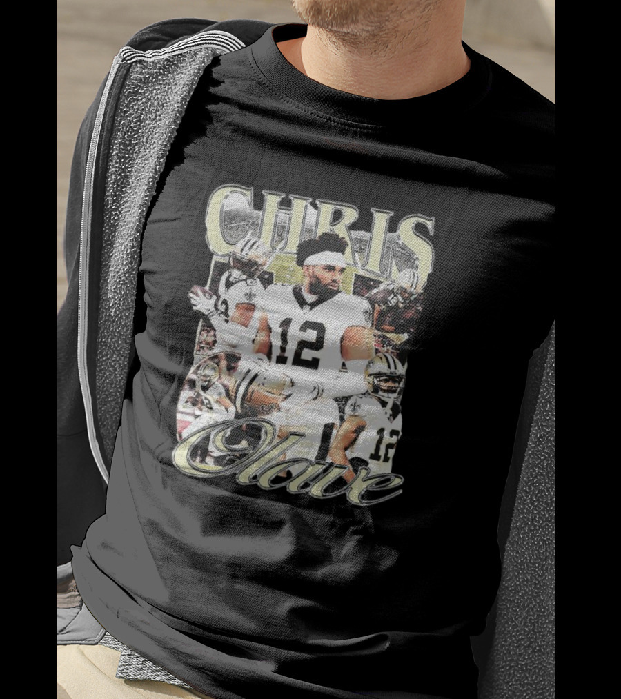 Chris Olave New Orleans Football Collage 12 T-Shirt