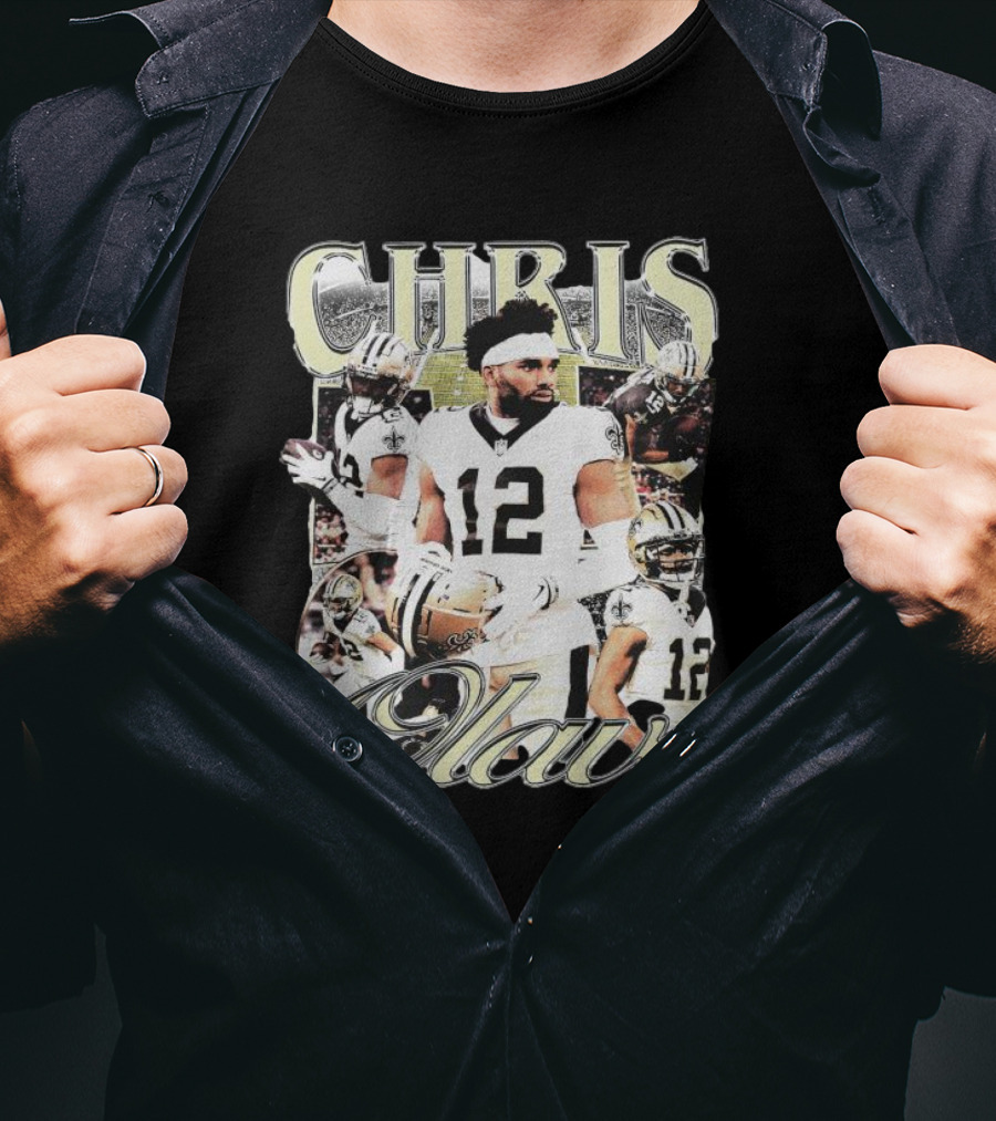 Chris Olave New Orleans Football Collage 12 T-Shirt