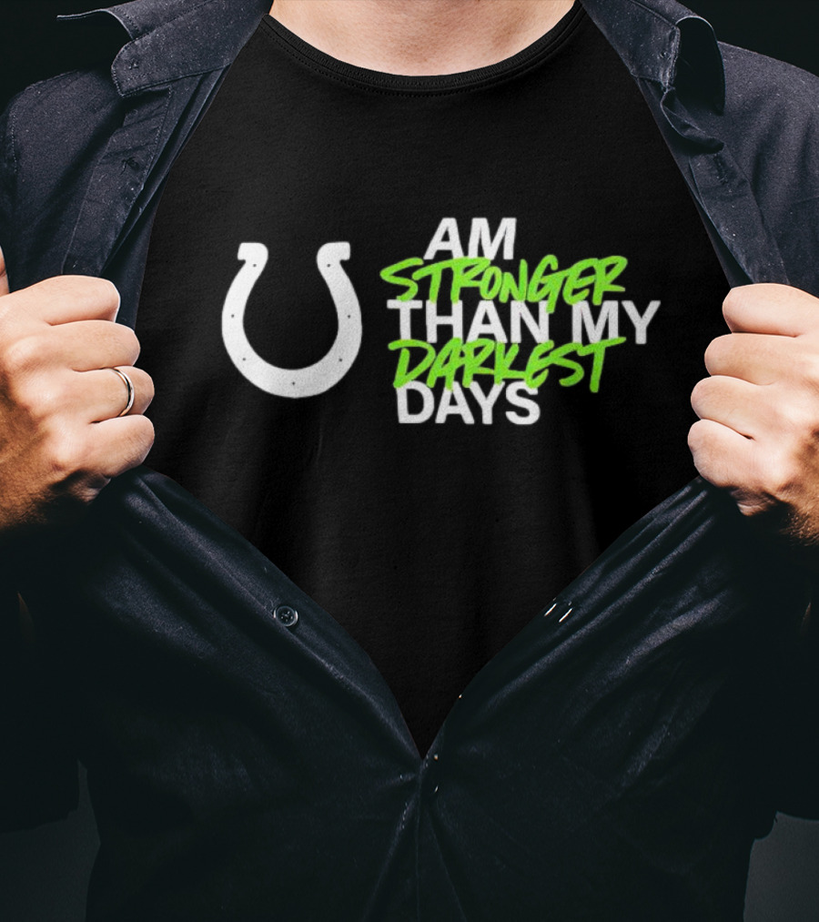 I Am Stronger Than My Darkest Days Horseshoe T-Shirt