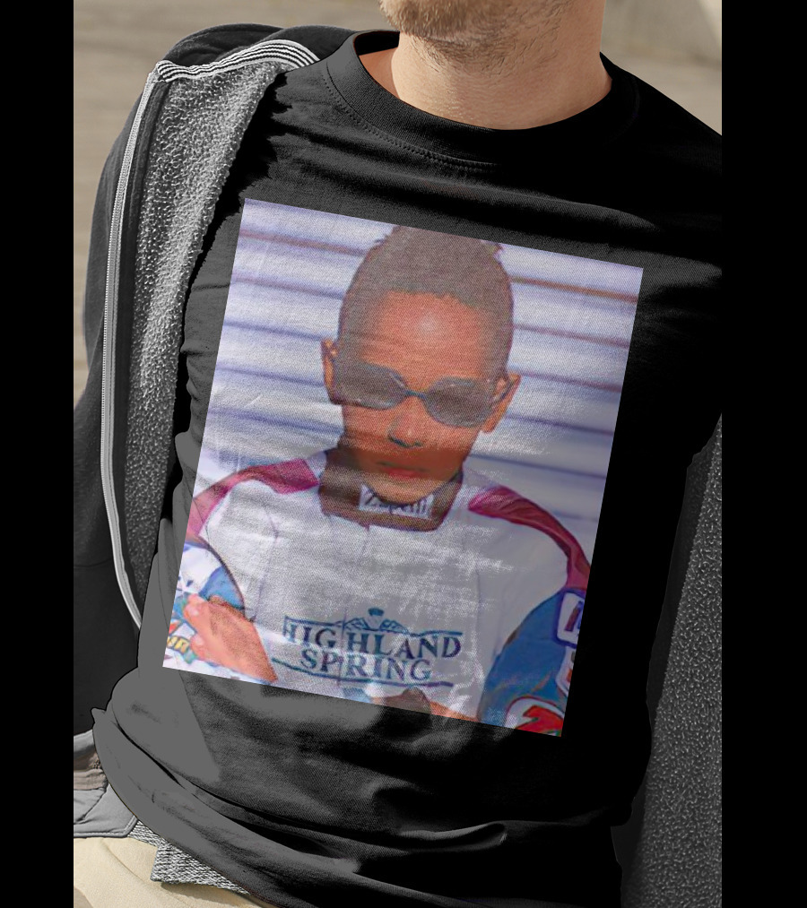 Highland Spring Racing Suit Young Lewis Hamilton T-Shirt