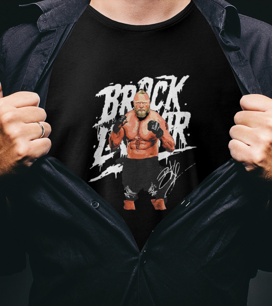 Brock Lesnar Rough Signature MMA Fighter T-Shirt