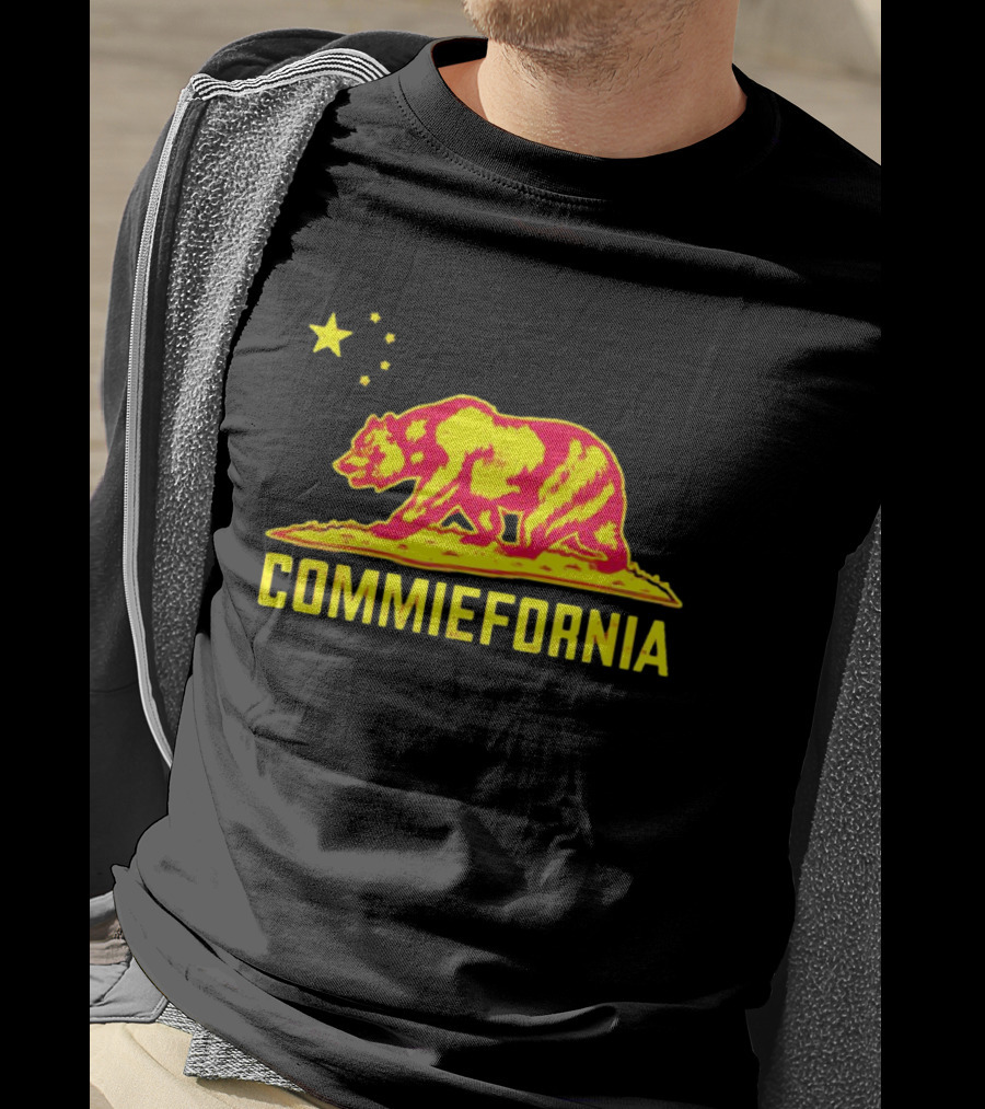 Commiefornia Red Bear Star California Republic T-Shirt