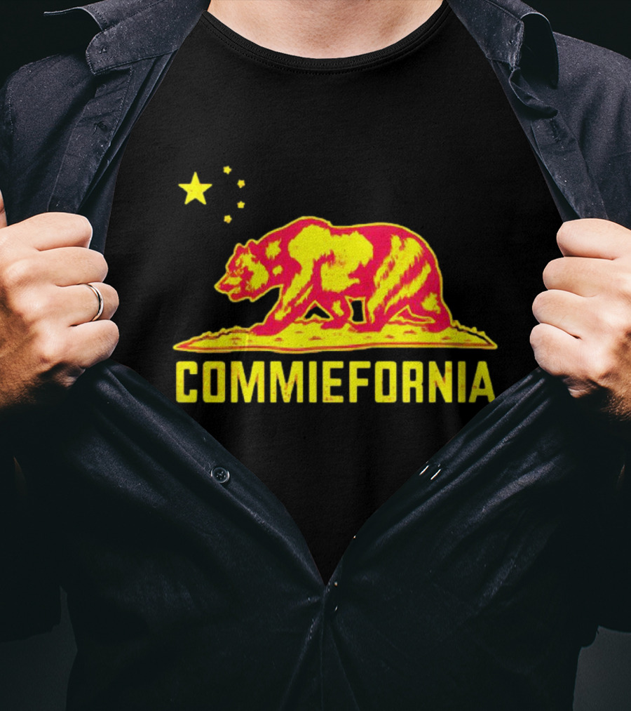 Commiefornia Red Bear Star California Republic T-Shirt