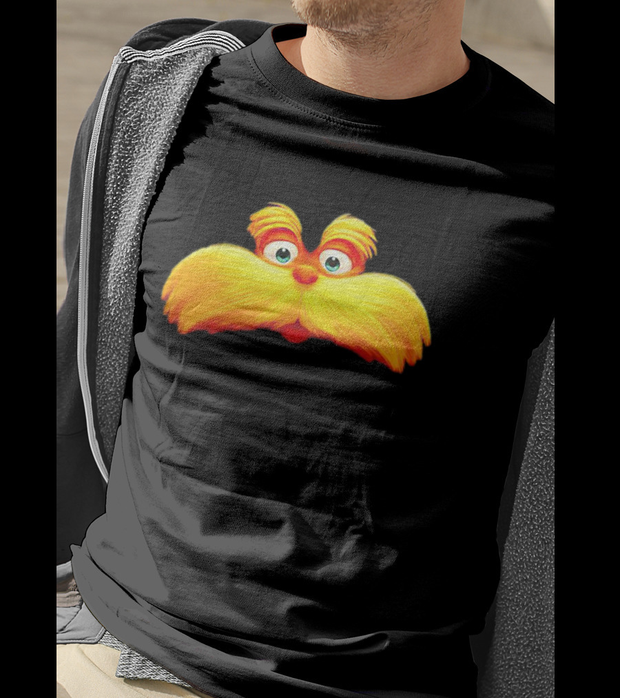 Dr. Seuss The Lorax Mustache Icon Face T-Shirt