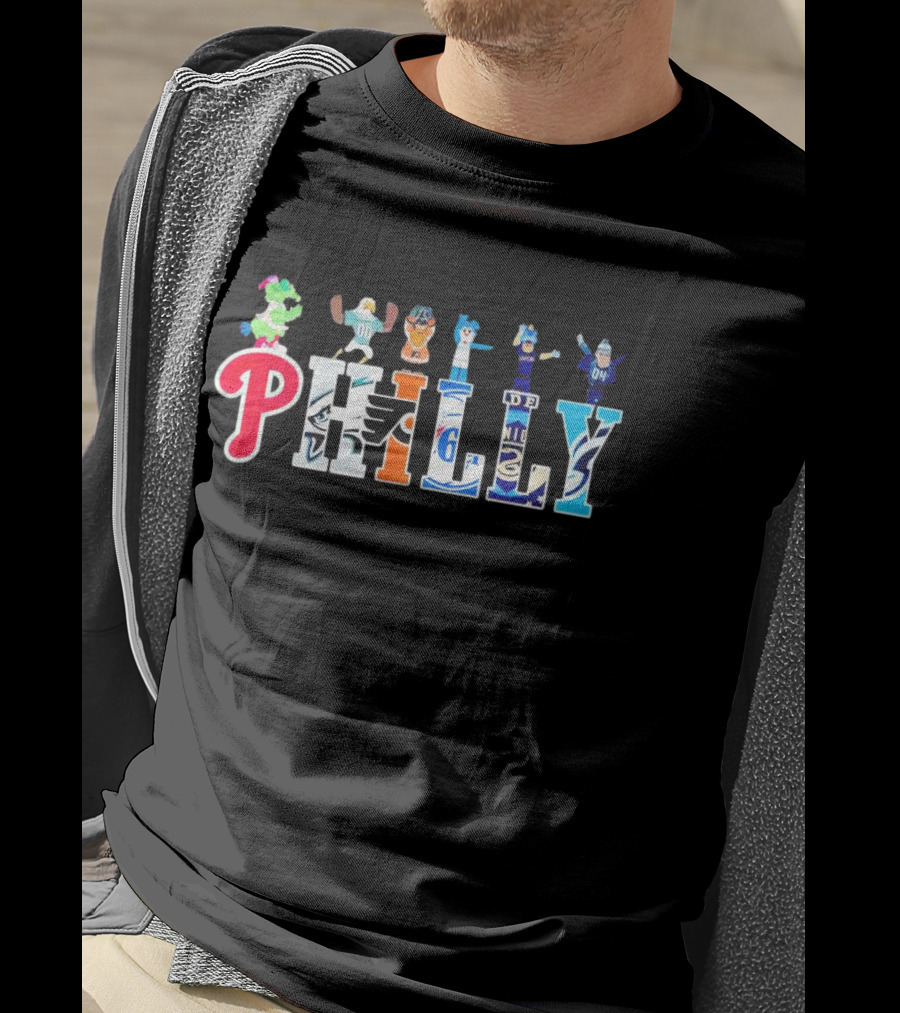 Philly Sports Team Mascots Fan Collection T-Shirt