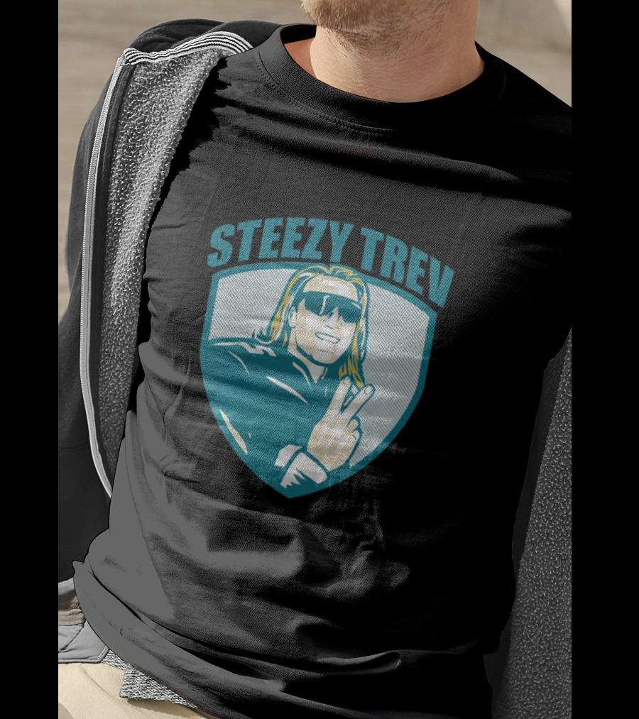 Jacksonville Steezy Trev Trevor Lawrence Peace Sign T-Shirt