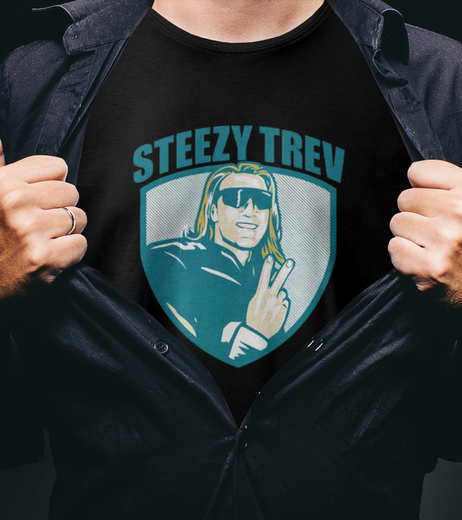 Jacksonville Steezy Trev Trevor Lawrence Peace Sign T-Shirt