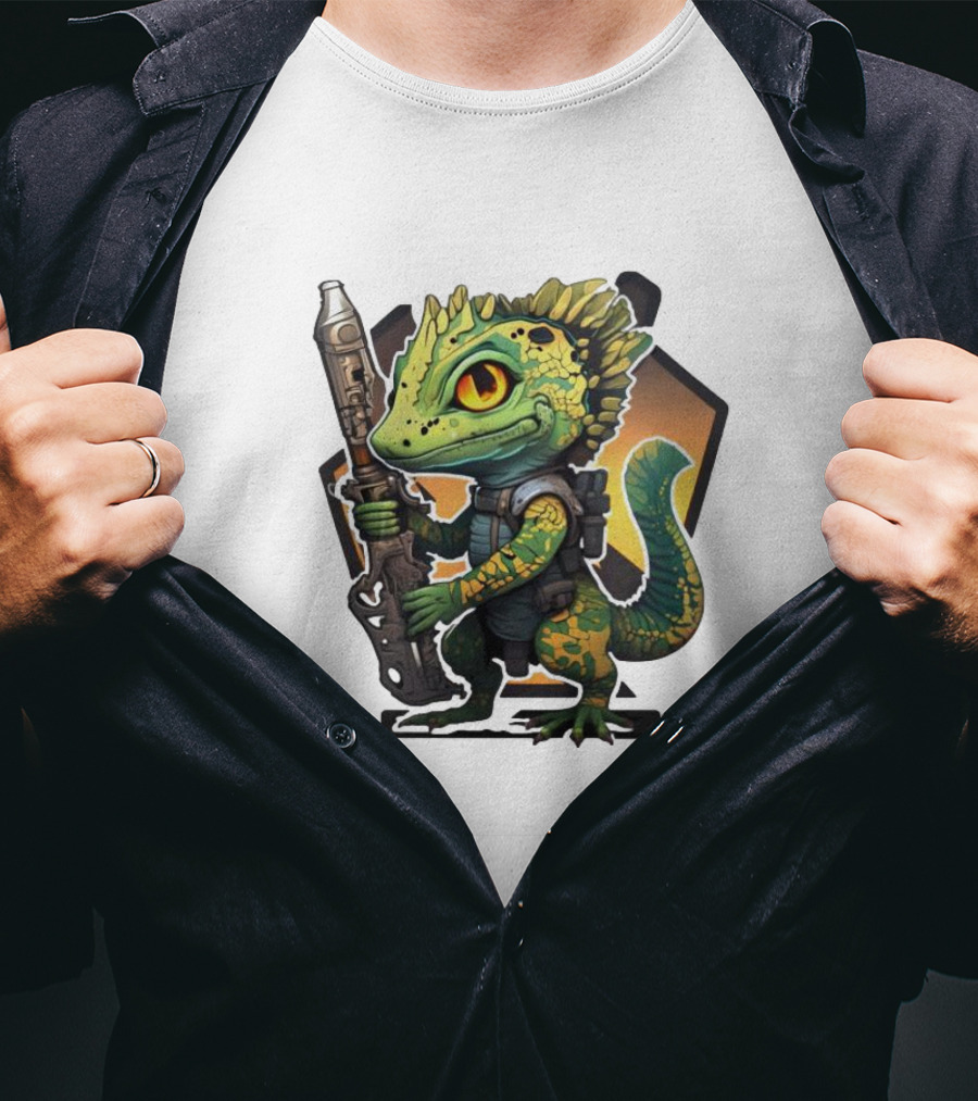 Valorant Gekko Character With Rifle T-Shirt
