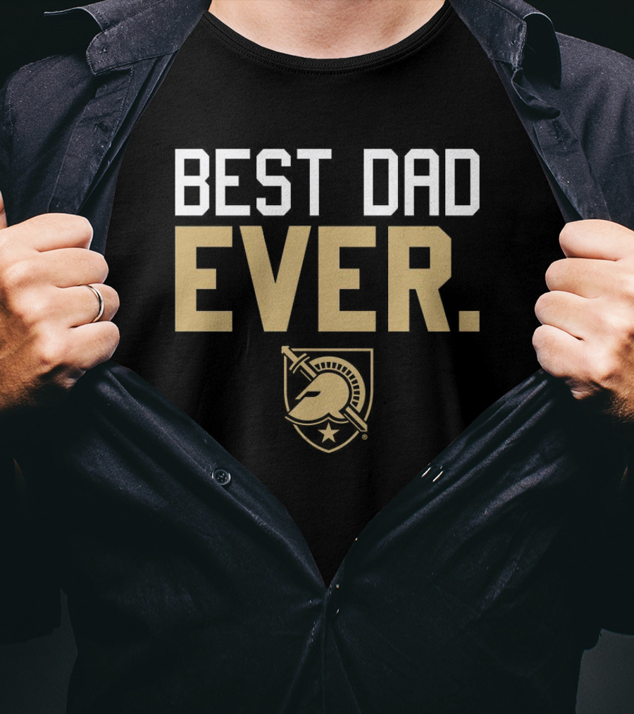 Best Dad Ever Army Black Knights Spartan Helmet T-Shirt