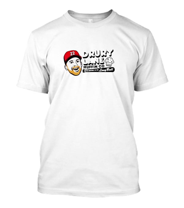 Brandon Drury 22 Muffin Co Cincinnati Reds Cartoon Tribute To The LongBall T-Shirt