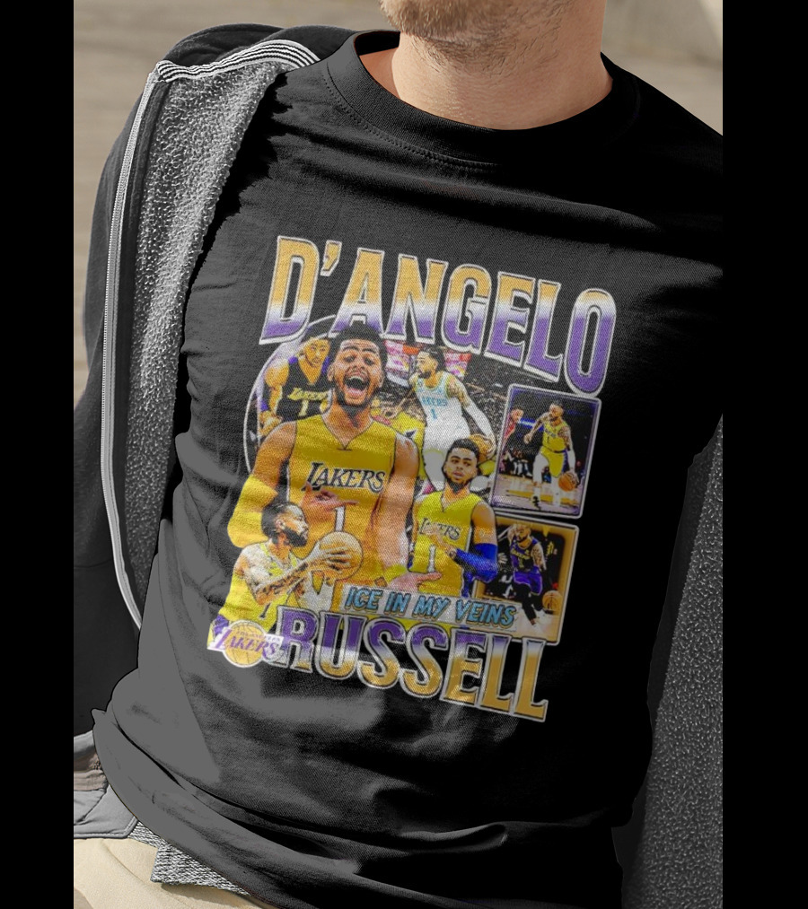 D’Angelo Russell Lakers Ice In My Veins 90s Vintage T-Shirt