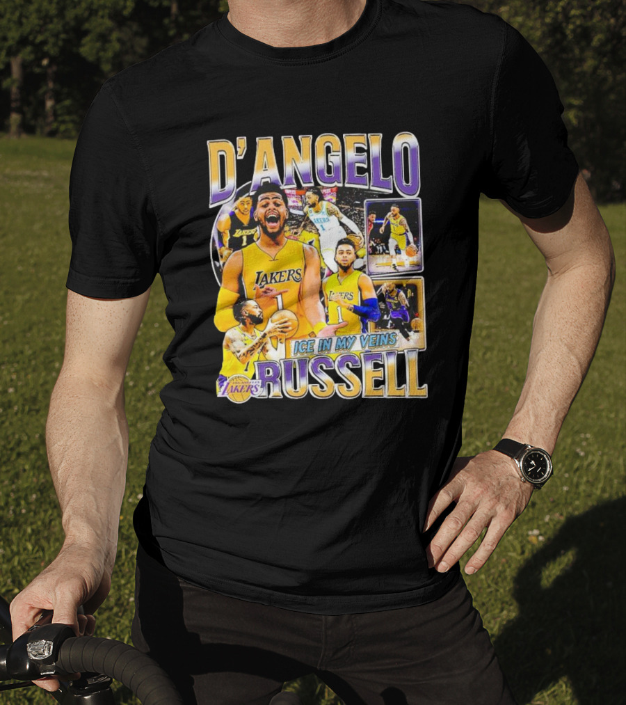 D’Angelo Russell Lakers Ice In My Veins 90s Vintage T-Shirt