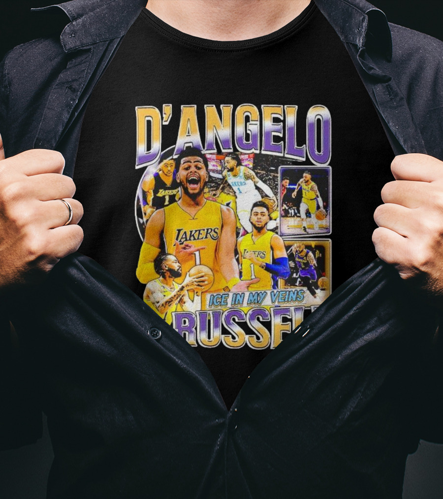 D’Angelo Russell Lakers Ice In My Veins 90s Vintage T-Shirt