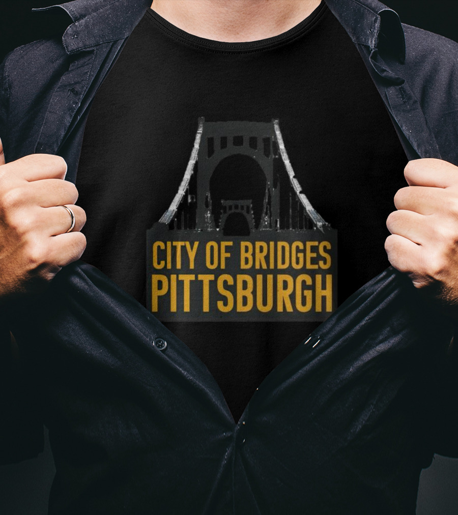 City Of Bridges Pittsburgh Steel Landmark T-Shirt